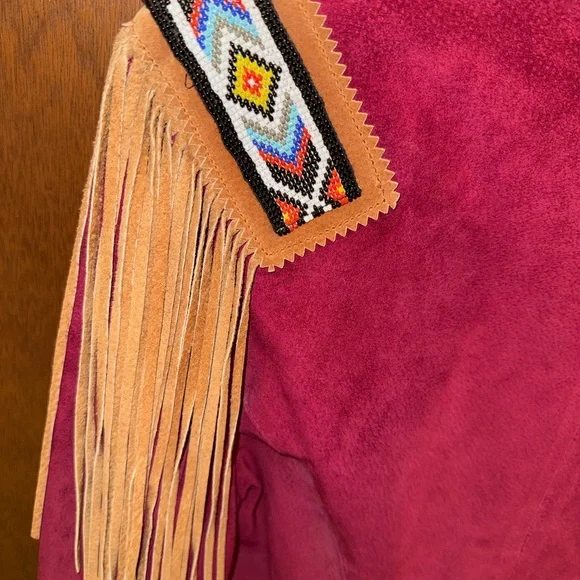 Women's Red Frontier Collection Leather Jacket - Picture 4 of 8